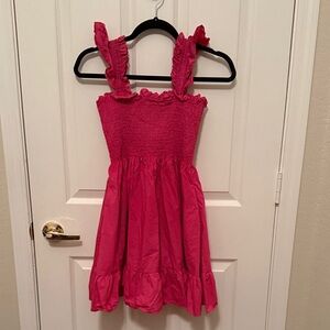 Hill House Elizabeth dress in lipstick pink